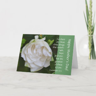 White Gardenia w Verse on Love, Mother's Day Card