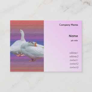 white geese business card