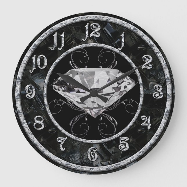 White Gem Large Clock (Front)