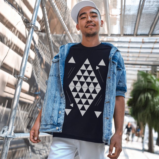 White Geometric Triangles T-Shirt (Creator Uploaded)