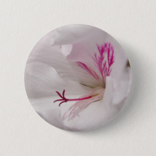 White Geranium Button Badge
