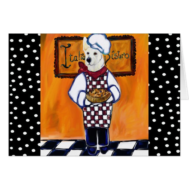 WHITE GERMAN SHEPHERD CHEF (Front Horizontal)