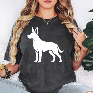 White German Shepherd Dog Silhouette T-Shirt