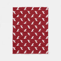 White German Shepherd Dog Silhouettes Red