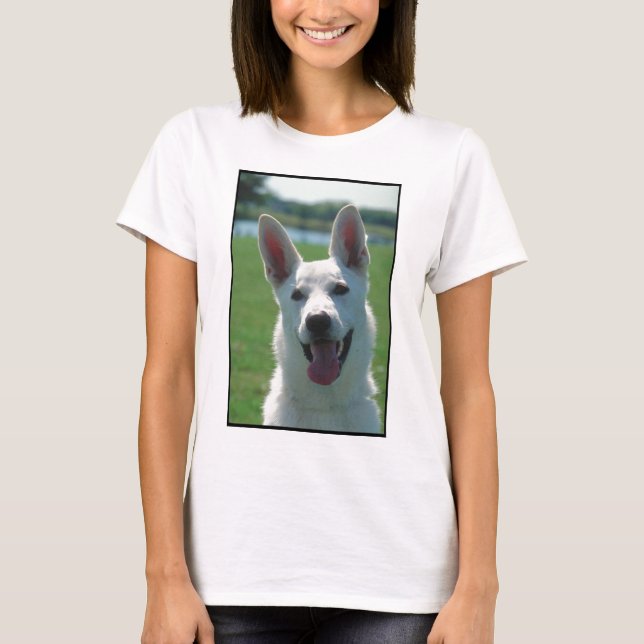 White German Shepherd Dog T-Shirt (Front)