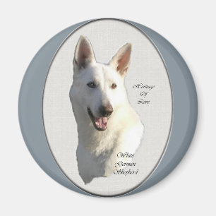White German Shepherd Gifts Magnet