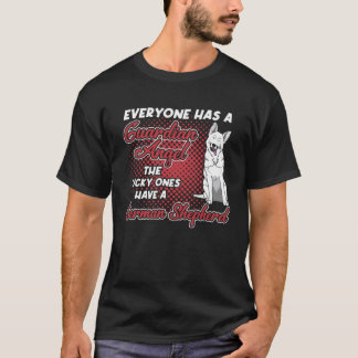 White German Shepherd Is My Guardian Angel Dog Ow T-Shirt