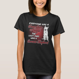 White German Shepherd Is My Guardian Angel  Dog Ow T-Shirt