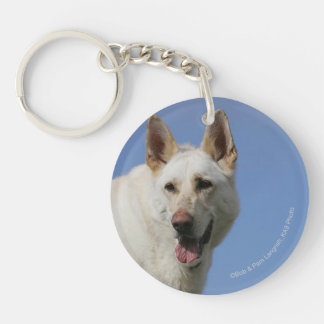 White German Shepherd Key Ring