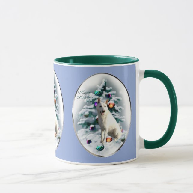 White German Shepherd Lovers Christmas Mug (Right)