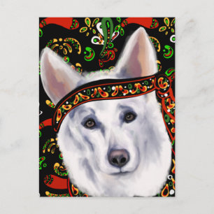 WHITE GERMAN SHEPHERD MEXICO POSTCARD