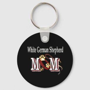 white german shepherd mum Keychain