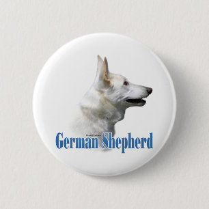 White German Shepherd Name - Button