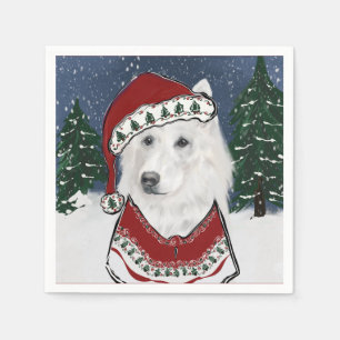 White German Shepherd  Napkin