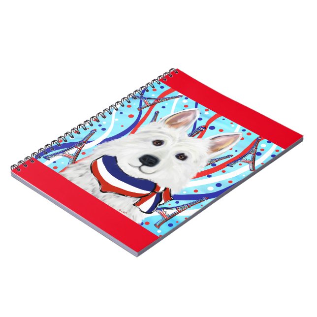 White German Shepherd Notebook (Left Side)
