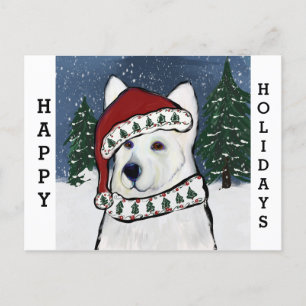 White German Shepherd    Postcard