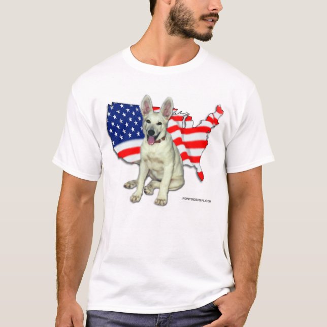 White German Shepherd T-Shirt (Front)