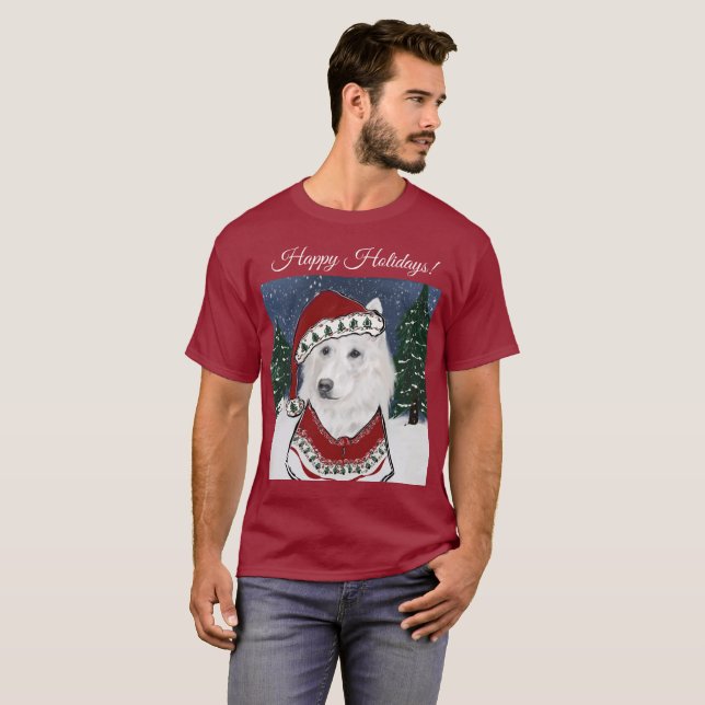 White German Shepherd  T-Shirt (Front Full)