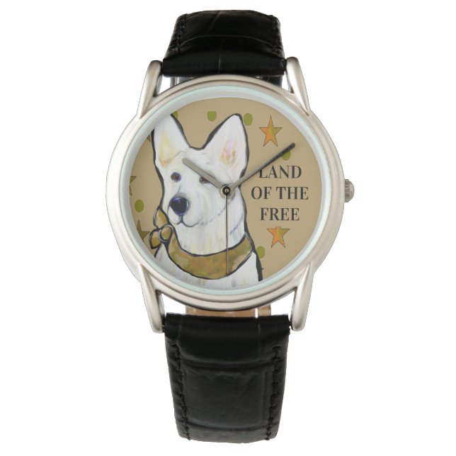 WHITE GERMAN SHEPHERD WATCH (Front)