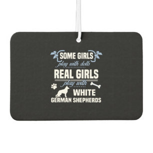 White German Shepherds Car Air Freshener