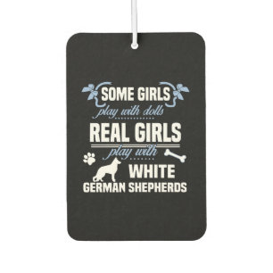 White German Shepherds Car Air Freshener