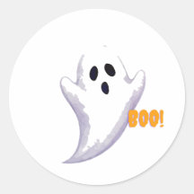 White Ghost Halloween Stickers | Cute Spooky Ghost