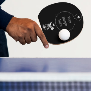 White Ghost Raptor Ping Pong Paddle