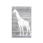 White Giraffe on Grey Wood Single Toggle