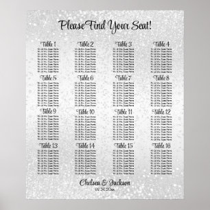 White Glitter - 16 Seating Chart