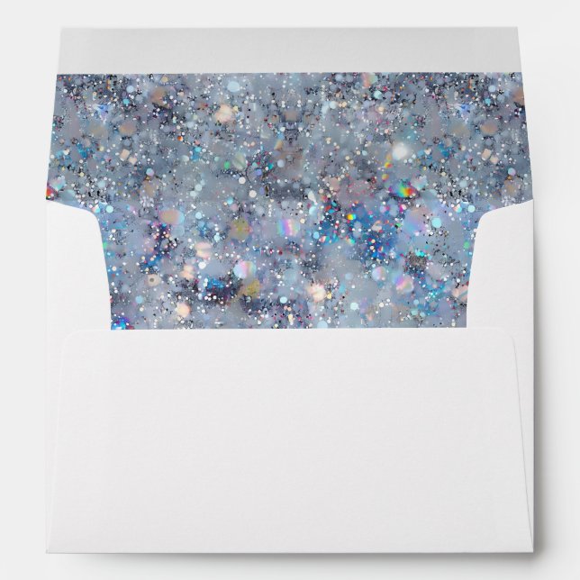 White Glitter Envelope (Back (Bottom))