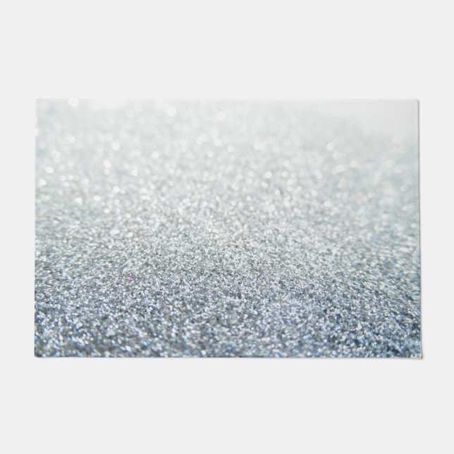 White Glitter Gradient  Doormat (Front)