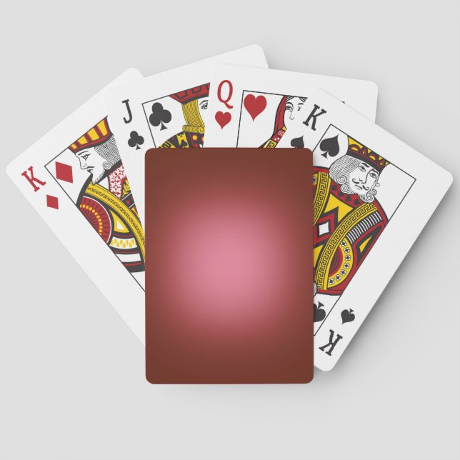 White glow on red playing cards (Back)