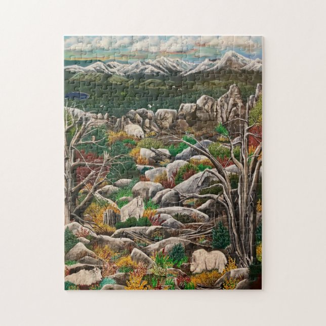 White Goats of Mount Ireland Jigsaw Puzzle (Vertical)