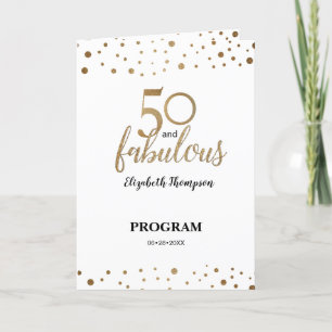 White Gold 50 and fabulous fiftieth Birthday Programme