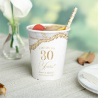 White Gold Agate 30th Wedding Anniversary Party