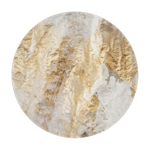 White-gold brush painted texture. cutting board