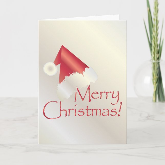 White gold Christmas Holiday Card (Front)