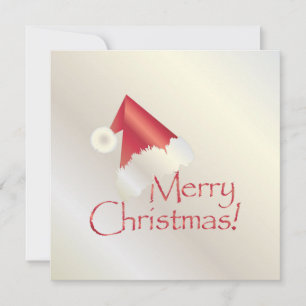 White gold Christmas Holiday Card