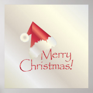 White gold Christmas Poster