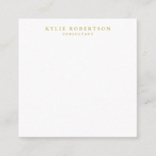 White Gold Colours Professional Trendy Plain  Enclosure Card