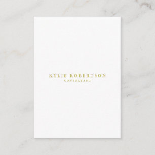 White & Gold Colours Professional Trendy Plain Enclosure Card