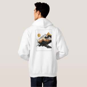 White & Gold Design Collection Hoodie