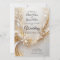 White Gold Floral Wedding Invitation