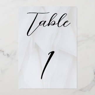 White/Gold Foil Table Card No. 1