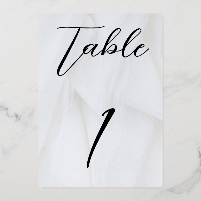 White/Gold Foil Table Card No. 1 (Front)
