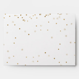 White Gold glitter confetti sparkle Envelope