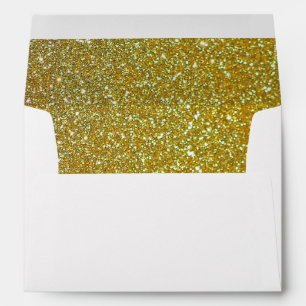 White Gold Glitter Envelope