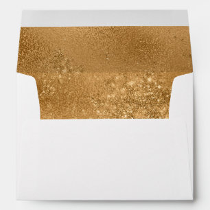 White Gold Glitter Envelope