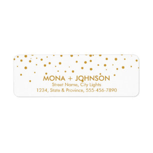 White Gold Glitter Sparkle Confetti Dots Modern