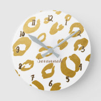 White & Gold Leopard Cheetah Glam Personalised